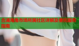合浦海角市场所属社区详解及便民服务指南