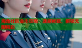 海角社区金币攻略：速刷秘籍，解锁无限精彩