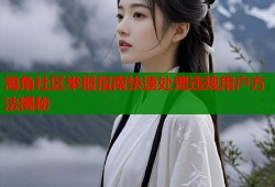 海角社区举报指南快速处理违规用户方法揭秘