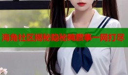海角社区揭秘隐秘腌臜事一网打尽