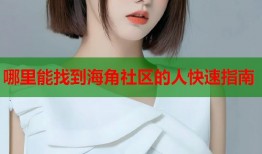 哪里能找到海角社区的人快速指南