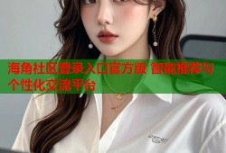 海角社区登录入口官方版 智能推荐与个性化交流平台
