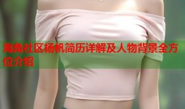海角社区杨帆简历详解及人物背景全方位介绍