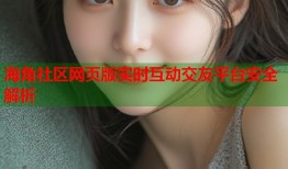 海角社区网页版实时互动交友平台安全解析