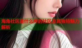 海角社区是什么样的社区及其独特魅力解析