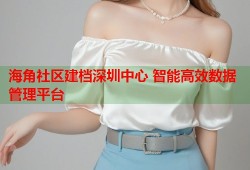海角社区建档深圳中心 智能高效数据管理平台