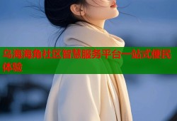 乌海海角社区智慧服务平台一站式便民体验