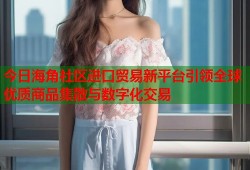 今日海角社区进口贸易新平台引领全球优质商品集散与数字化交易